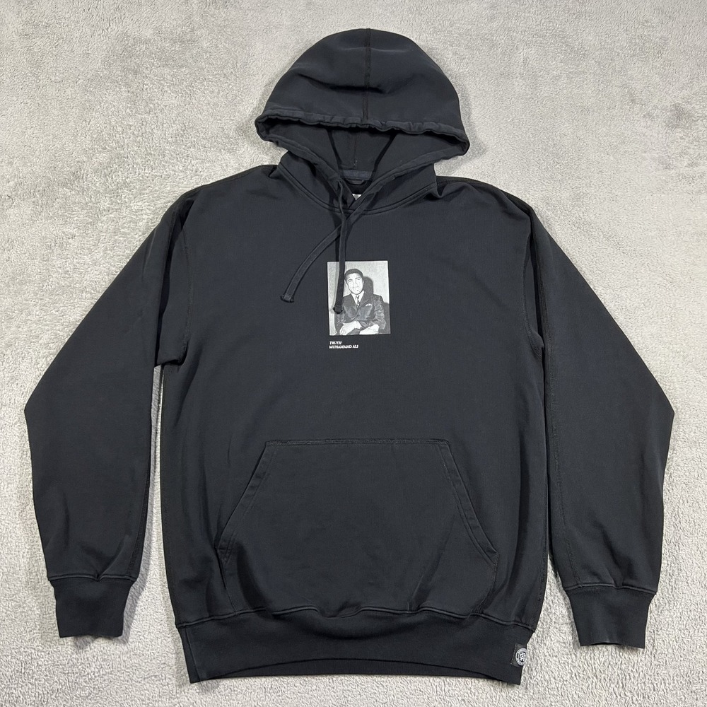 Reigning Champ Hoodie Mens Small Pullover Sweatshirt Black Muhammad Ali